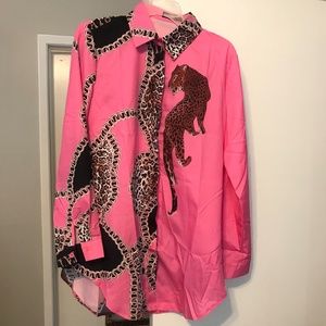 Leopard, pink Blouse